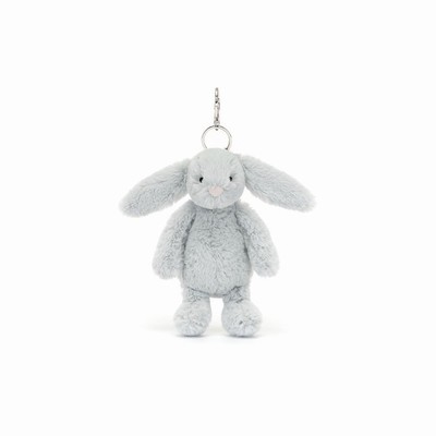 Jellycat Bashful Silver Konijn Tas Bedeltje | ZD4780693